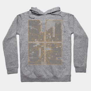 Lodz, Poland City Map Typography - Bauhaus Hoodie